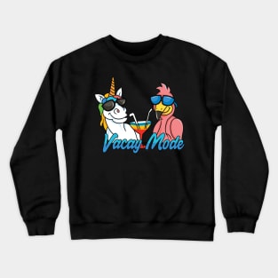 Vacay Mode Funny Cartoon Celebration Crewneck Sweatshirt